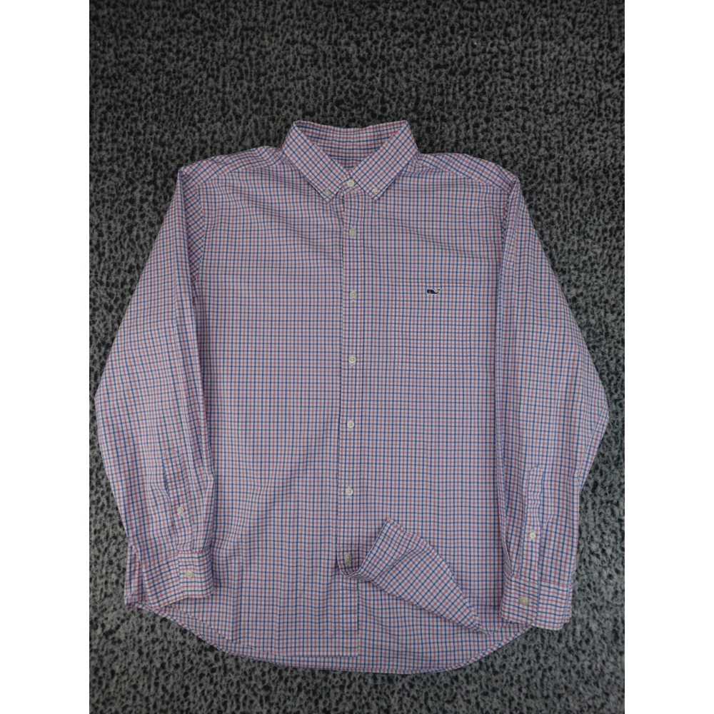 Vineyard Vines Button Down‎ Mens XL Pink Blue Good Murray Fit Tattersall Check